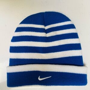 Nike Kids Striped Blue and White Hat